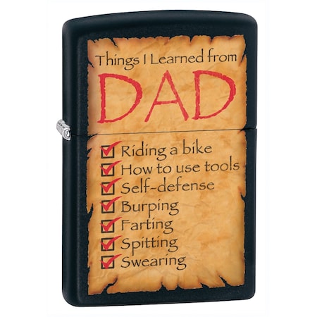 Zippo 2024 Zippo Custom Dad Things Learned 28372 ZIP-218CI009289